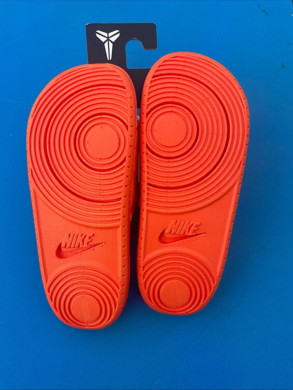 Nike Kobe Offcourt Slide Size 9 Orange Silver Open Toe Slides IF2870-800 NWT